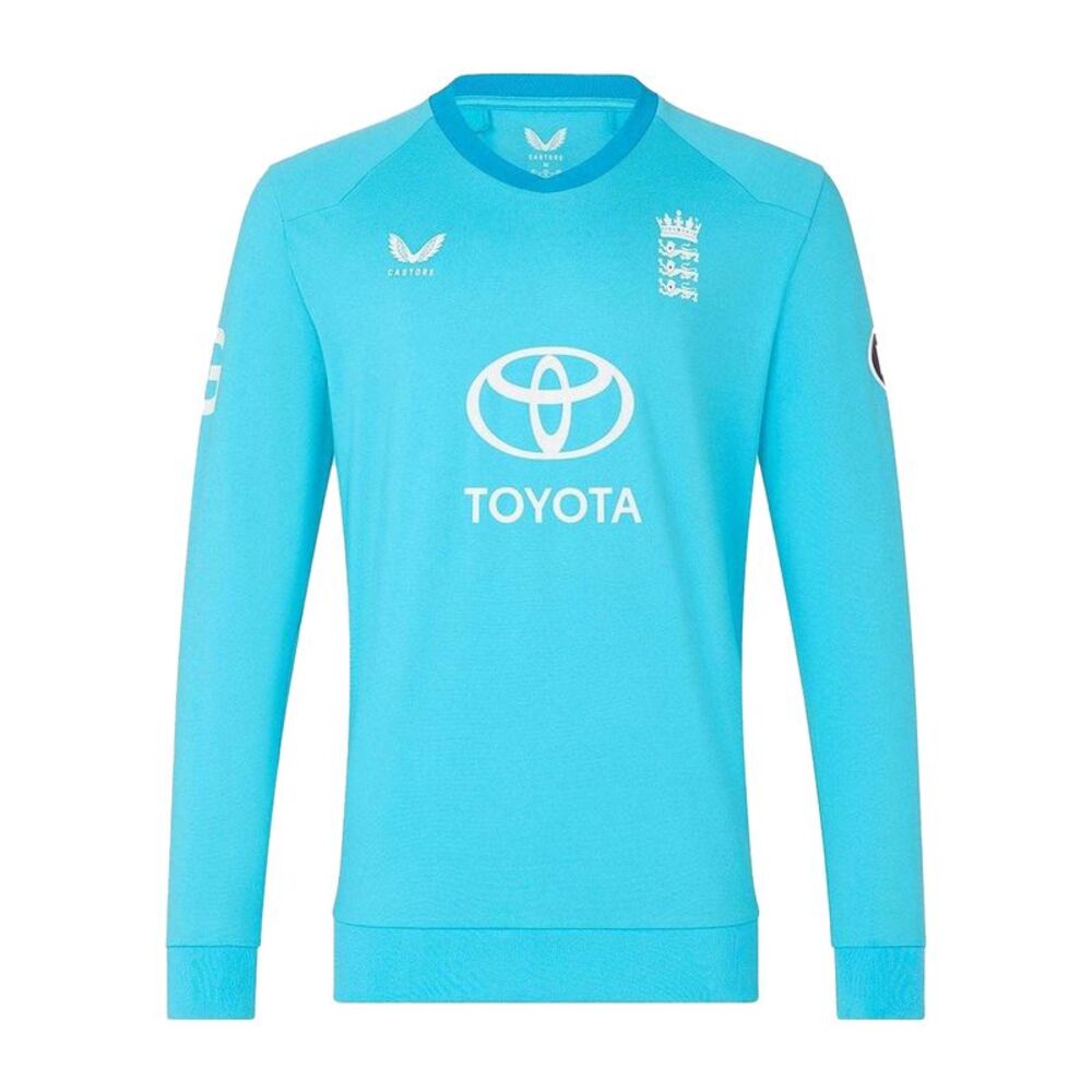 Castore Mens 26/27 England Cricket Sweater / Air Blue